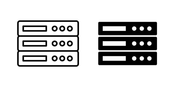 Server rack icon flat clipart series