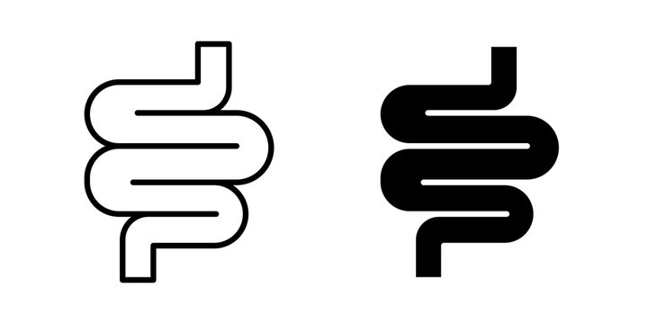 Intestines icon flat clipart series