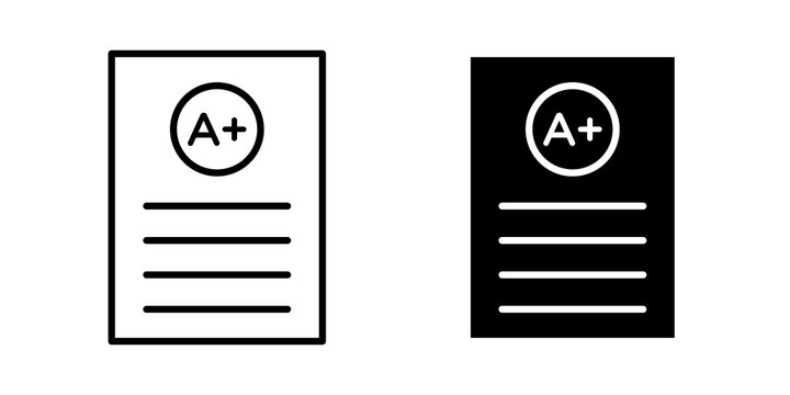 Report card icon flat clipart series