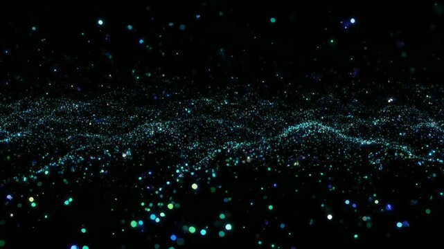 強弱を繰り返す粒子ノイズの脈動する質感
