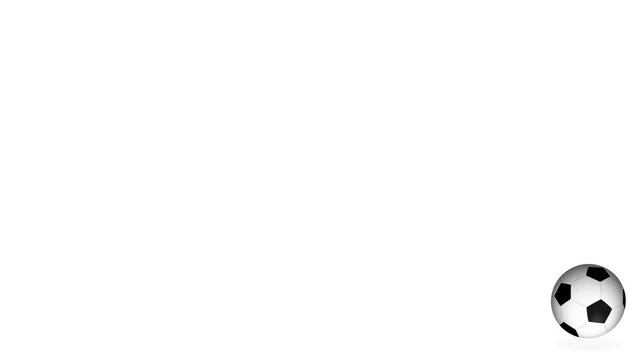 Bouncing Soccer Ball Animation on Clean White Background