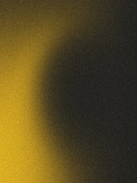 Abstract Gold and Black Grainy Gradient Background with Noise Texture