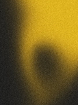 Abstract Golden Yellow and Black Grainy Noise Gradient Texture Background
