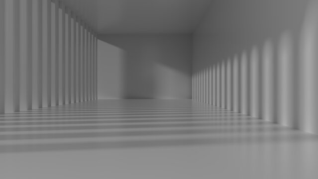 Abstract Futuristic empty floor and room Sci-Fi Corridor With light for showcase,room,interior,display products.Modern Future cement floor and wall background technology interior concept.3d render