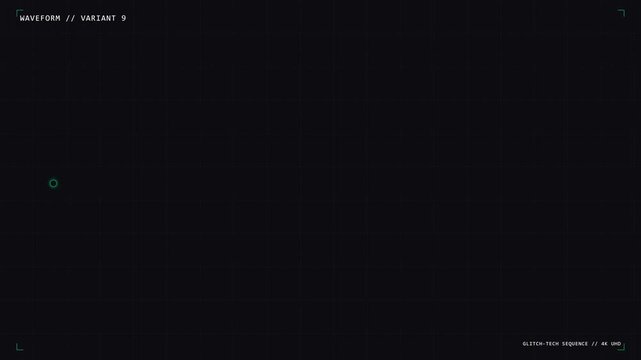 Waveform UI interface overlay displays futuristic digital telemetry text on a dark backdrop.
