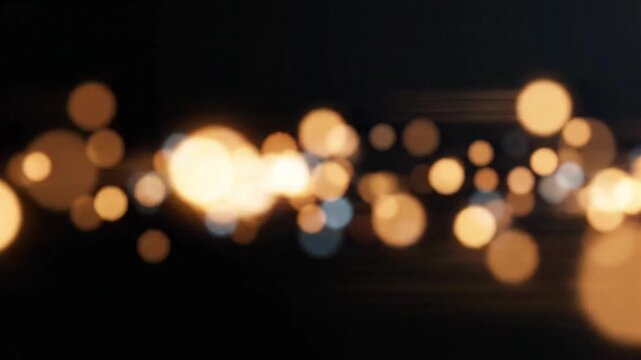 Warm golden glowing bokeh orbs drifting and flowing light leak background