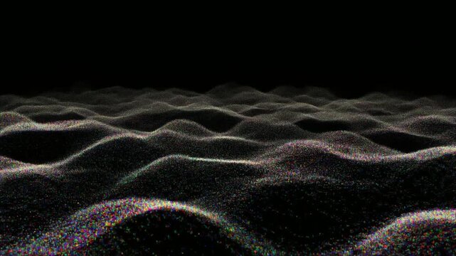 波打つ粒子模様が揺らめくテクスチャ