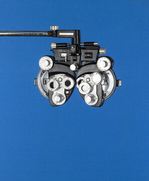 Phoropter for eye test, lenses glasses for eye check