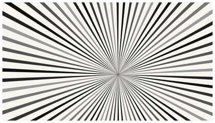 Fototapeta premium Abstract sunburst background with gray and black radial lines for comic book graphic design.