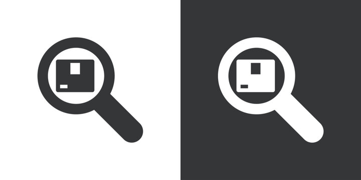 Track Delivery Package icon. Solid glyph series icon