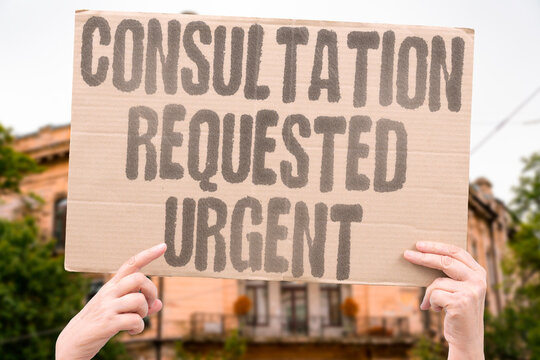 "consultation requested urgent" The delegation asks for an immediate meeting to address the issue. CONSULTATION. REQUESTED. URGENT. MEETING. ISSUE.