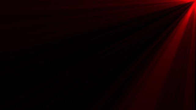 Red Volumetric Light Rays From Top Right on Dark Background, 4K Motion