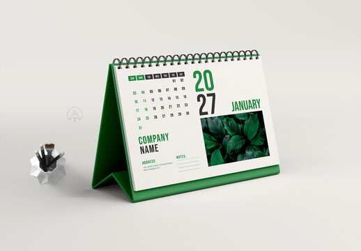 Desk Calendar 2027 Template
