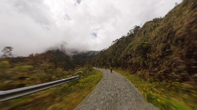 Mountain Biking on the Dangerous Yungas Road in La Paz