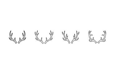Obraz premium Deer Antlers Illustration on a Transparent Background 