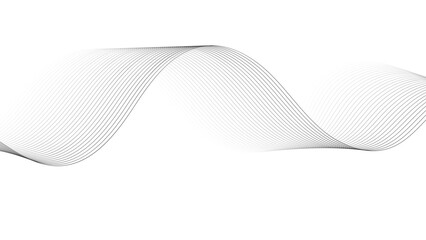Fototapeta premium Minimal Abstract Wave Line Background with Elegant Flowing Curves on White. Modern Monochrome Line Wave Abstract Background for Luxury Branding Design. 
