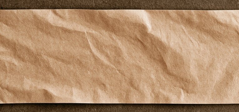 Rustic kraft paper backdrop with warm sepia tones and subtle creases for eco-friendly packaging and natural products.