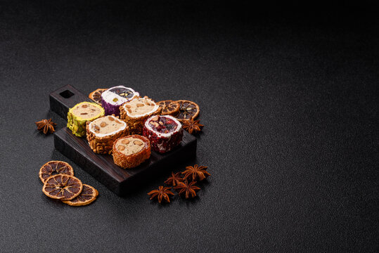 Turkish delight or lokum is a traditional Eastern sweet made with nuts. Turkish delight, lokum