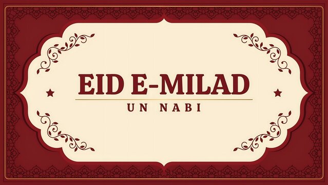 Eid milad un nabi elegant decorative banner with floral borders