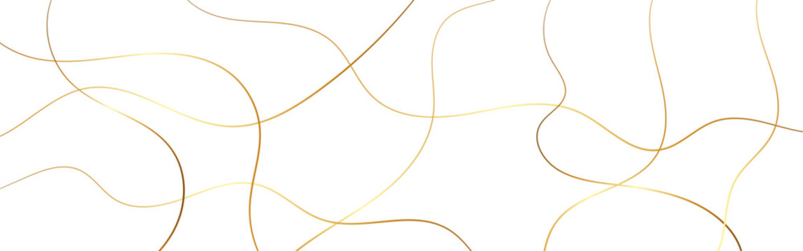 Abstract White Background with Elegant Orange and Golden Flowing Lines. Minimal Orange and Gold Wavy Line Pattern on Clean White Background.