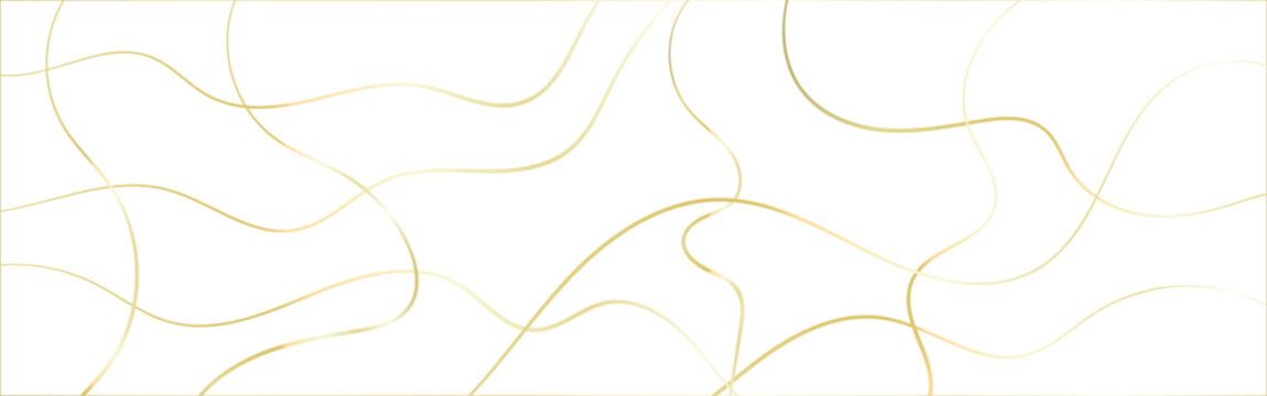 Abstract White Background with Elegant Orange and Golden Flowing Lines. Minimal Orange and Gold Wavy Line Pattern on Clean White Background.