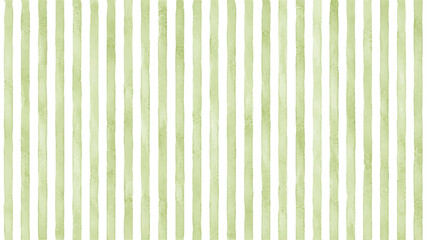 Minimalist sage green and white watercolor vertical stripes background, clean hand drawn line pattern presentation backdrop with copy space. © liana