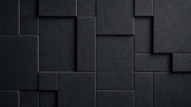 Abstract Dark Geometric Pattern of Rectangles and Squares.