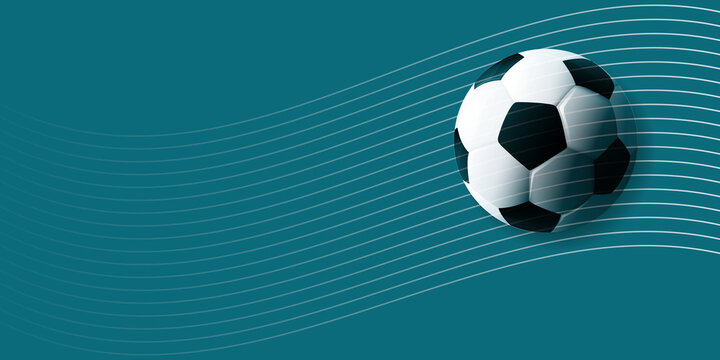2026 football banner with elegant layout of balls and glowing curved elements. Minimalistic background with empty space for text. Vector VOL. 3