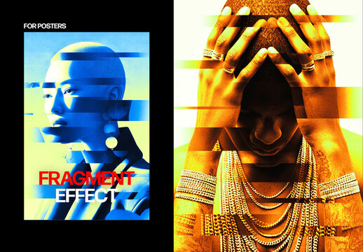 Fragmented Slice Effect For Poster And Print Design
