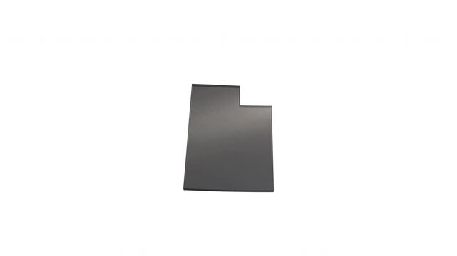Utah state map shape with title animation