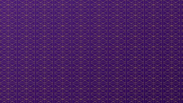 Luxury purple background with golden geometric lattice pattern