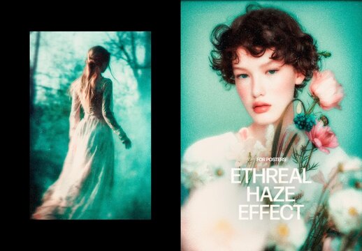 Vertical Ethreal Haze Effect For Poster And Print Design