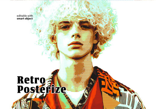 Retro Posterize Photo Effect