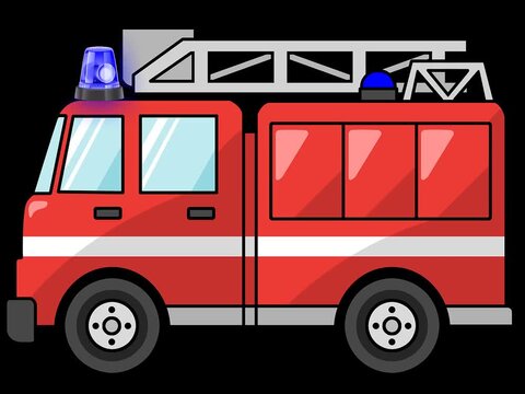 fire truck in action