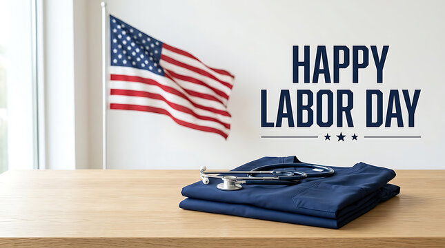 Celebrating Labor Day with healthcare essentials and patriotic American flag display