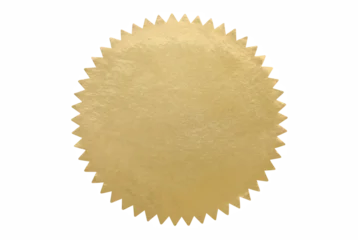 Fotobehang Goud Golden Metallic Starburst Seal with Serrated Edges  © Ahmed
