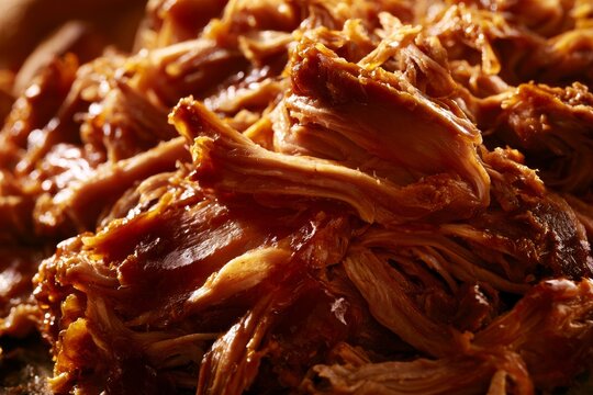 Slow cooked pulled pork served on a platter during a barbecue gathering in the backyard
