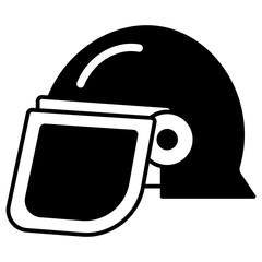 Naklejka premium Police Riot Helmet Dualtone Style Icon