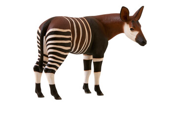 Naklejka premium Okapi Animal Figure Toy Model Isolated