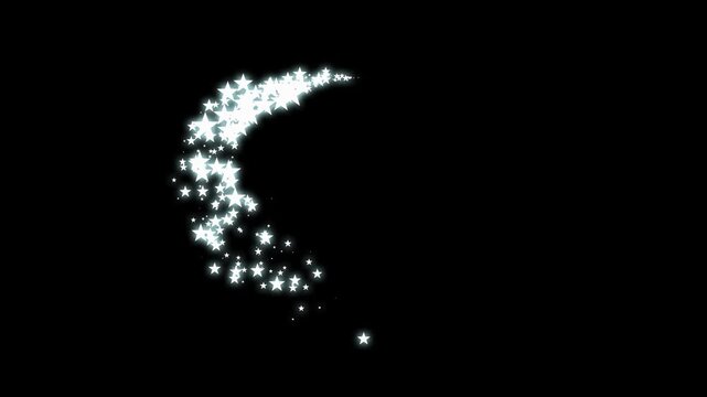 Luxury white glitter sparkle animation, magic fairy dust glowing star particles burst, twinkling shimmer line trail, doodle stars motion, cinematic overlay on black screen 4k