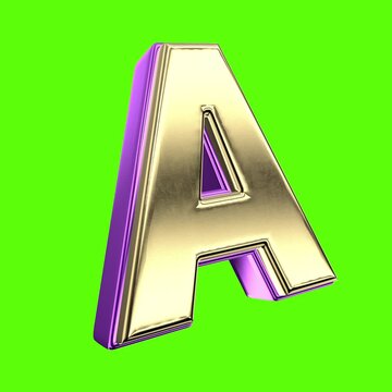 A Letter Green Background