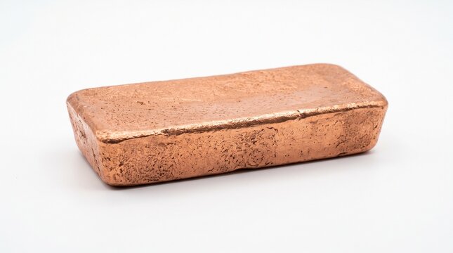 A realistic collection of copper materials featuring raw copper ore, native copper, chalcopyrite, malachite-rich ore, crushed minerals, copper concentrate, refined ingots, cathode sheets, rods, wires,