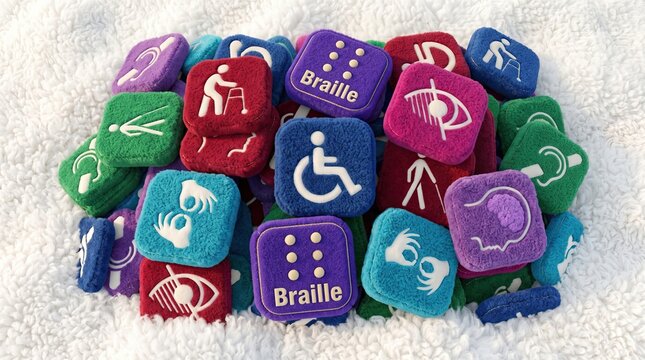 Disabled, Disability Signs, Icons are Visual Presentation. 
