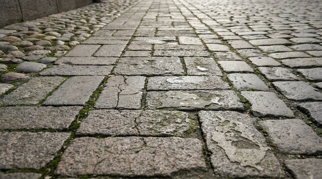 Paved Pedestrian Walkway Surface Texture Stone Brick Cobblestone Urban Pavement Ground View pedestrian street pavement paving stone brick cobblestone walkway footpath path ground floor surface