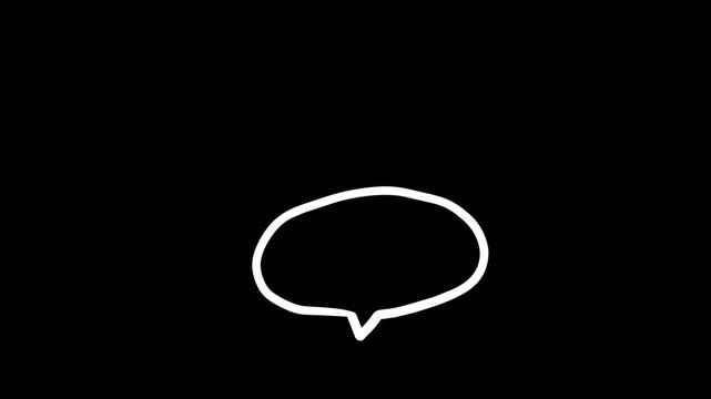 handwritten speech bubble