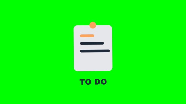To Do List Task Management on Green Screen