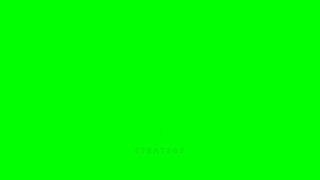 Business Strategy Chess Piece on Green Screen