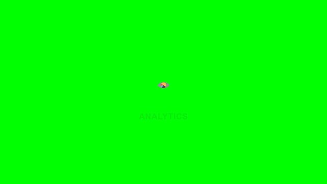 Financial Analytics Eye Icon on Green Screen