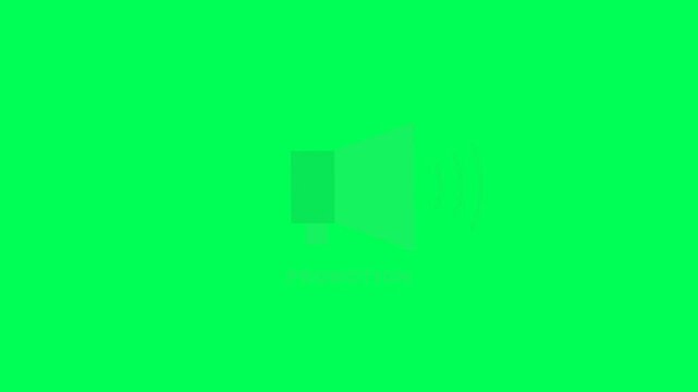 Business Promotion Megaphone on Green Screen