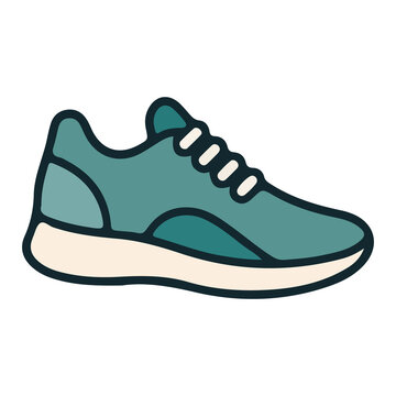 Sneaker or running shoe athletic footwear vector illustration